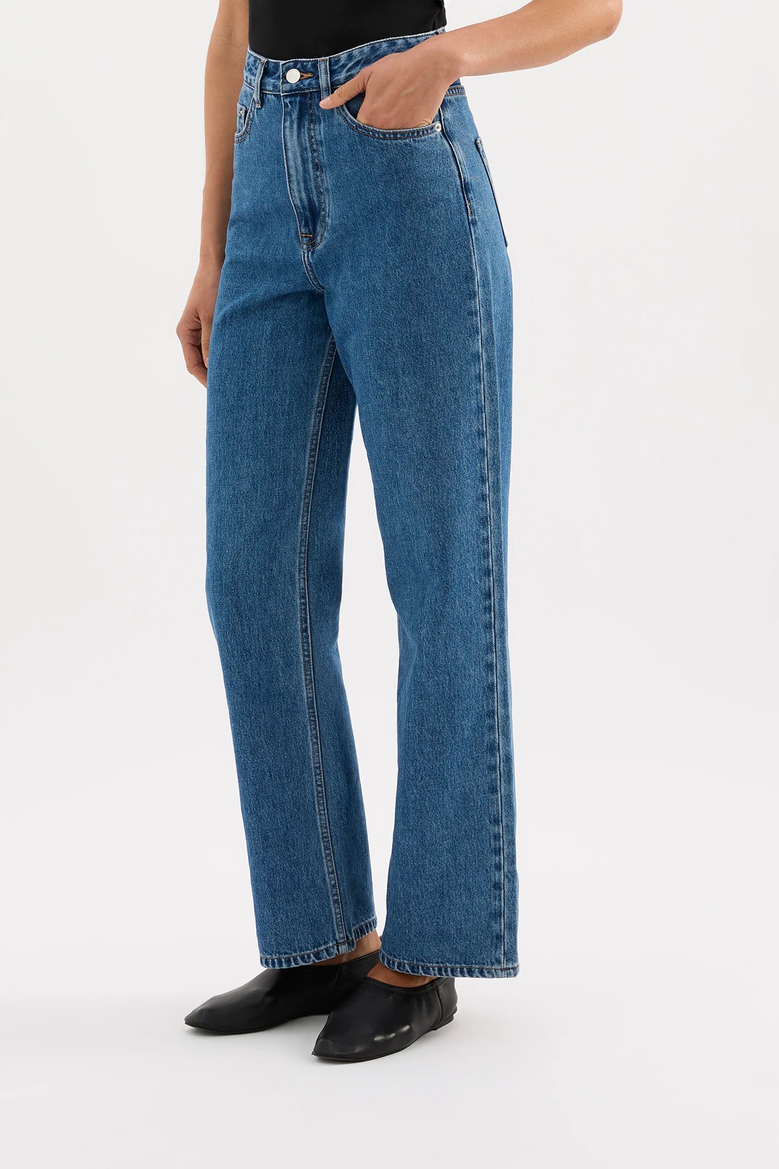 Organic Relaxed Leg Jeans Royal Blue