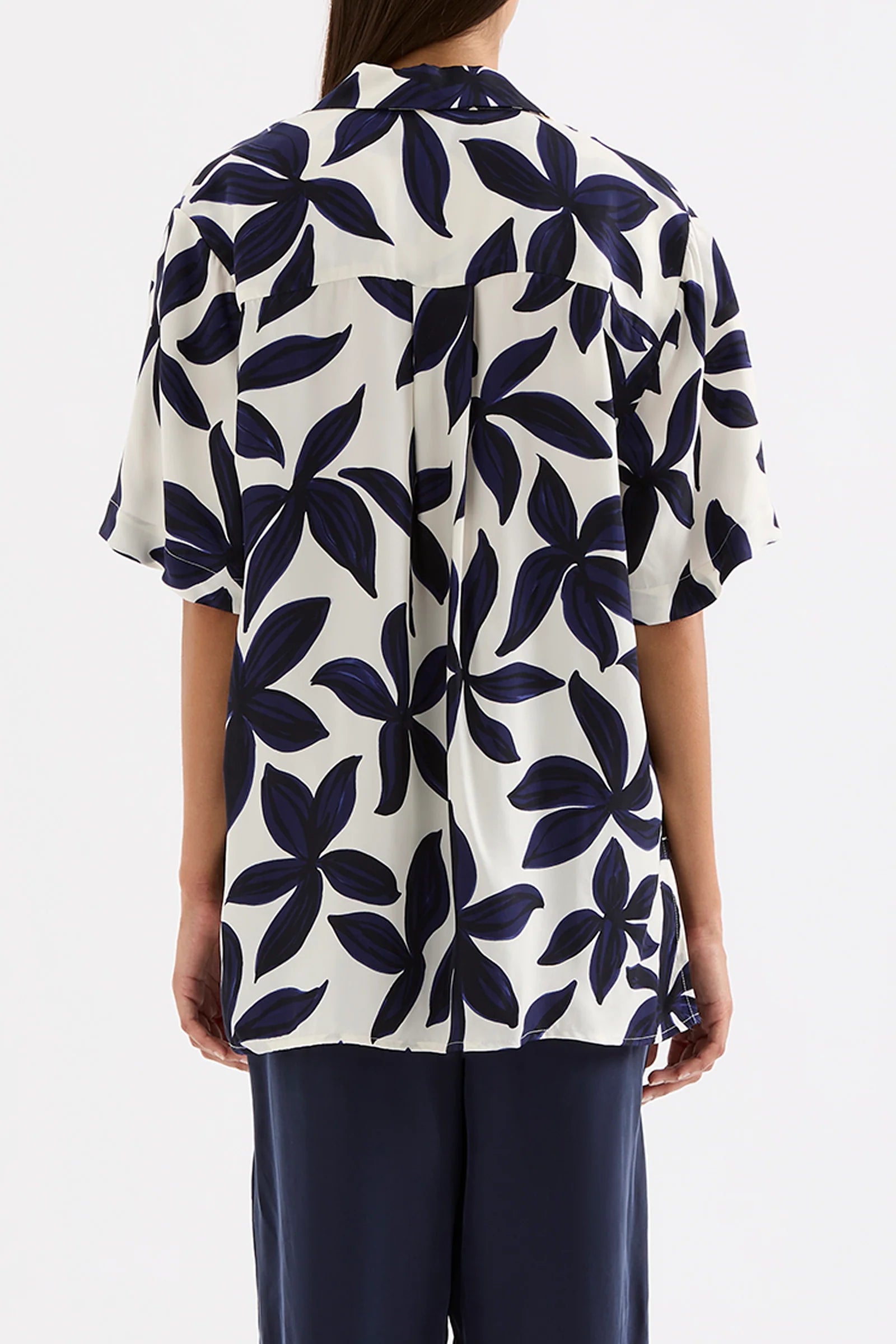 Odessa Cupro Shirt Navy