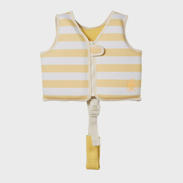 Kids Swim Vest Sammy Seagull Mustard Stripe Size 2-3
