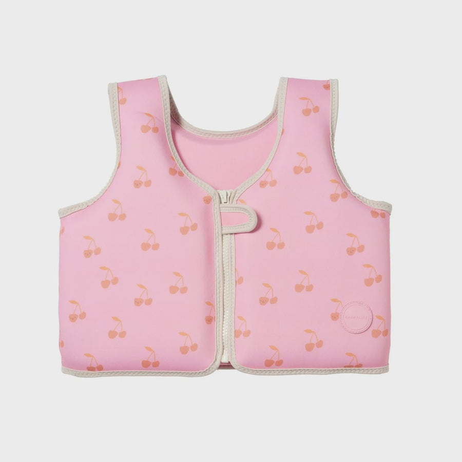 Kids Swim Vest Cotton Candy Cherry Size 3-6