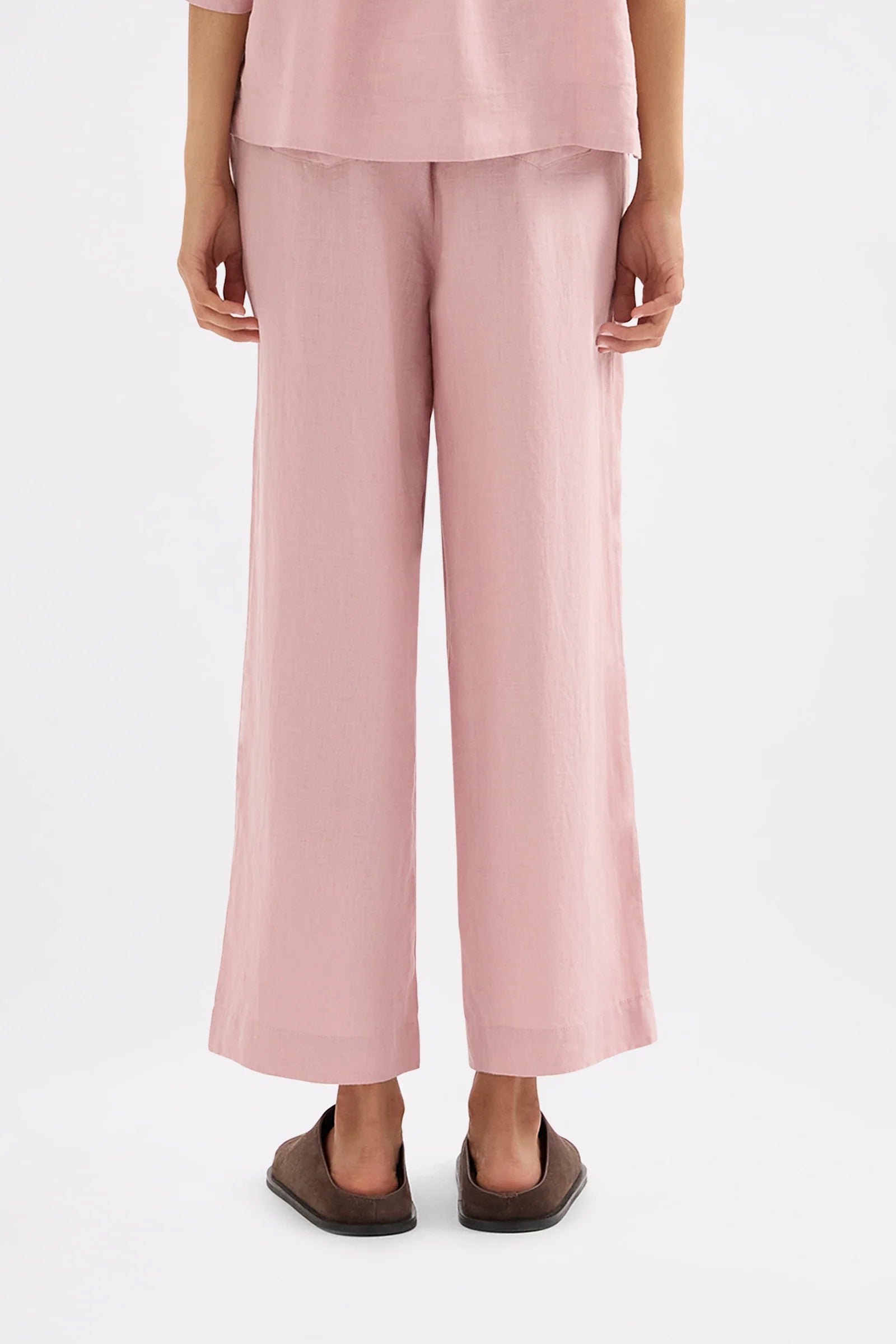 Lounge French Linen Crop Pant