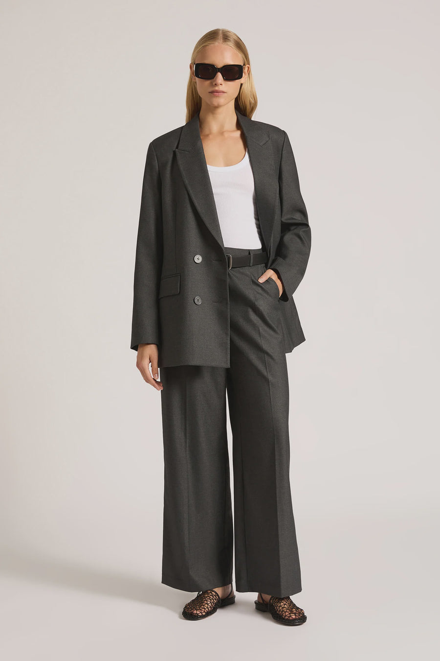 Dakota Tailored Pants in Charcoal