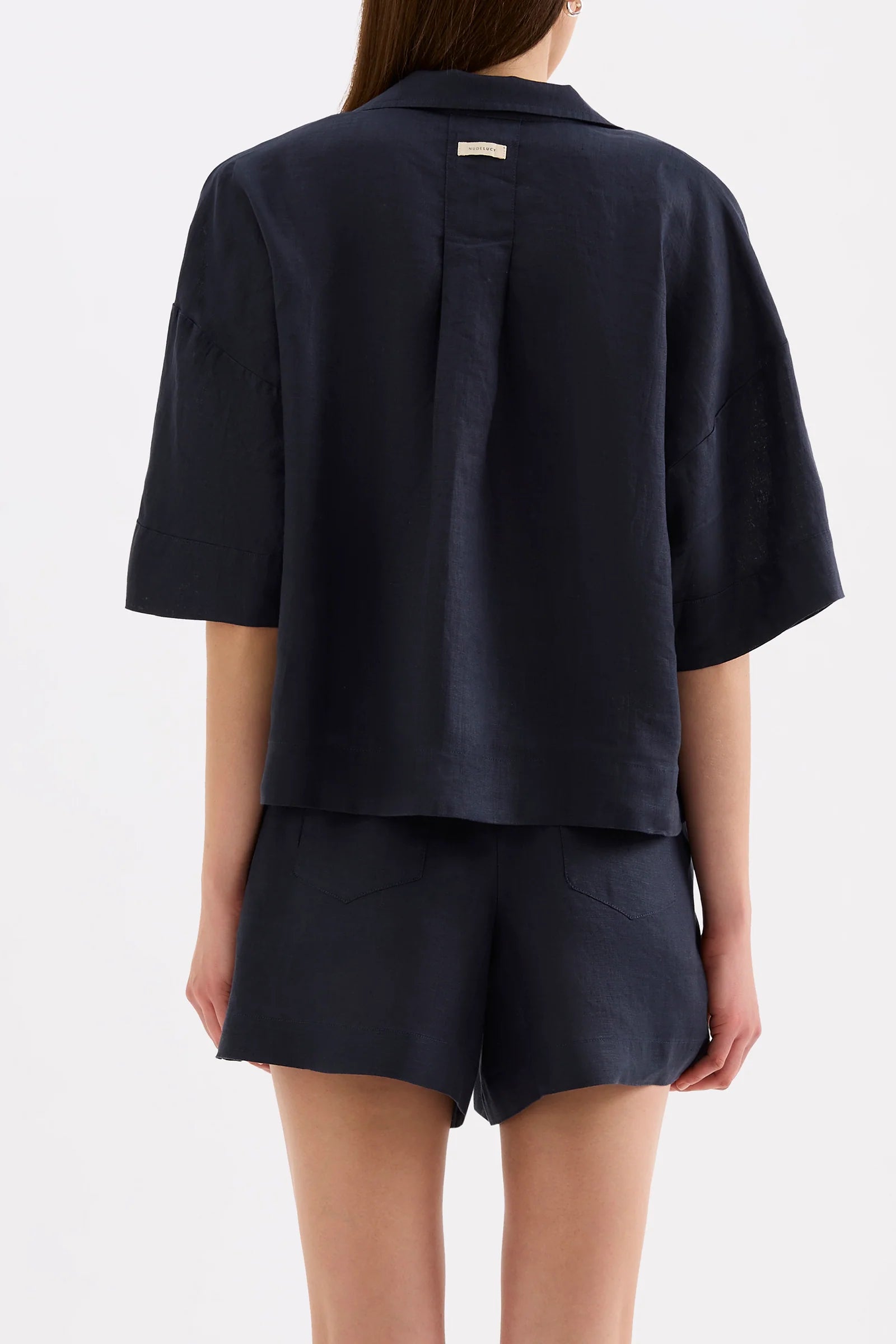 Lounge Linen Shirt Navy
