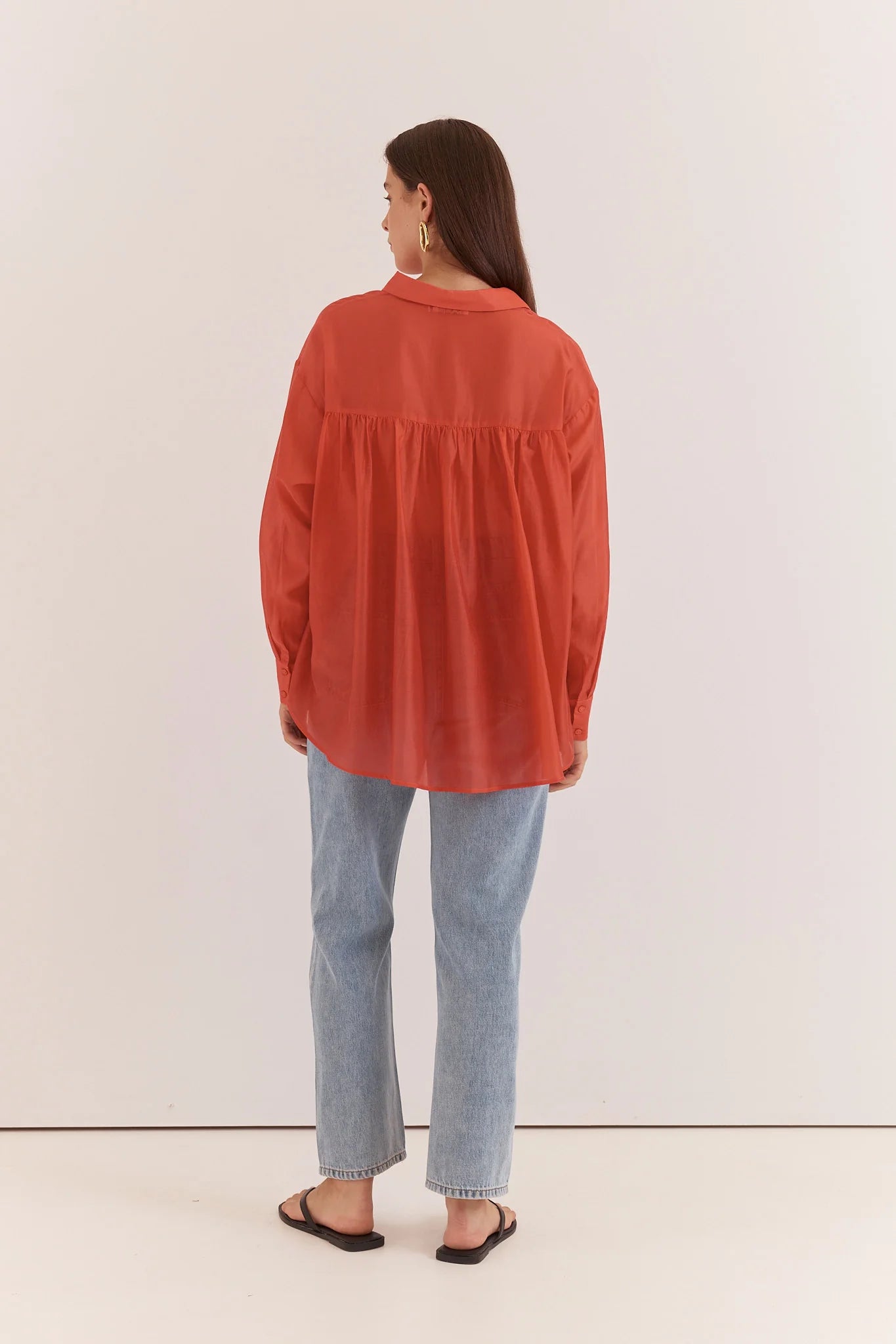 Val Oversized Shirt Burnt Orange