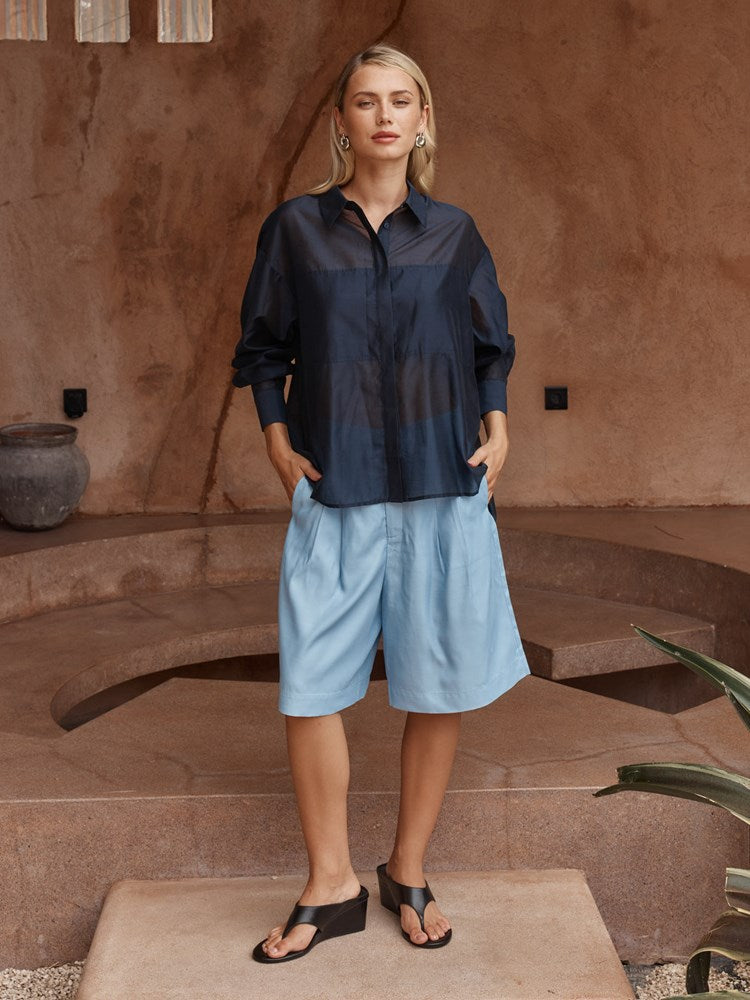 Val Oversized Shirt Navy