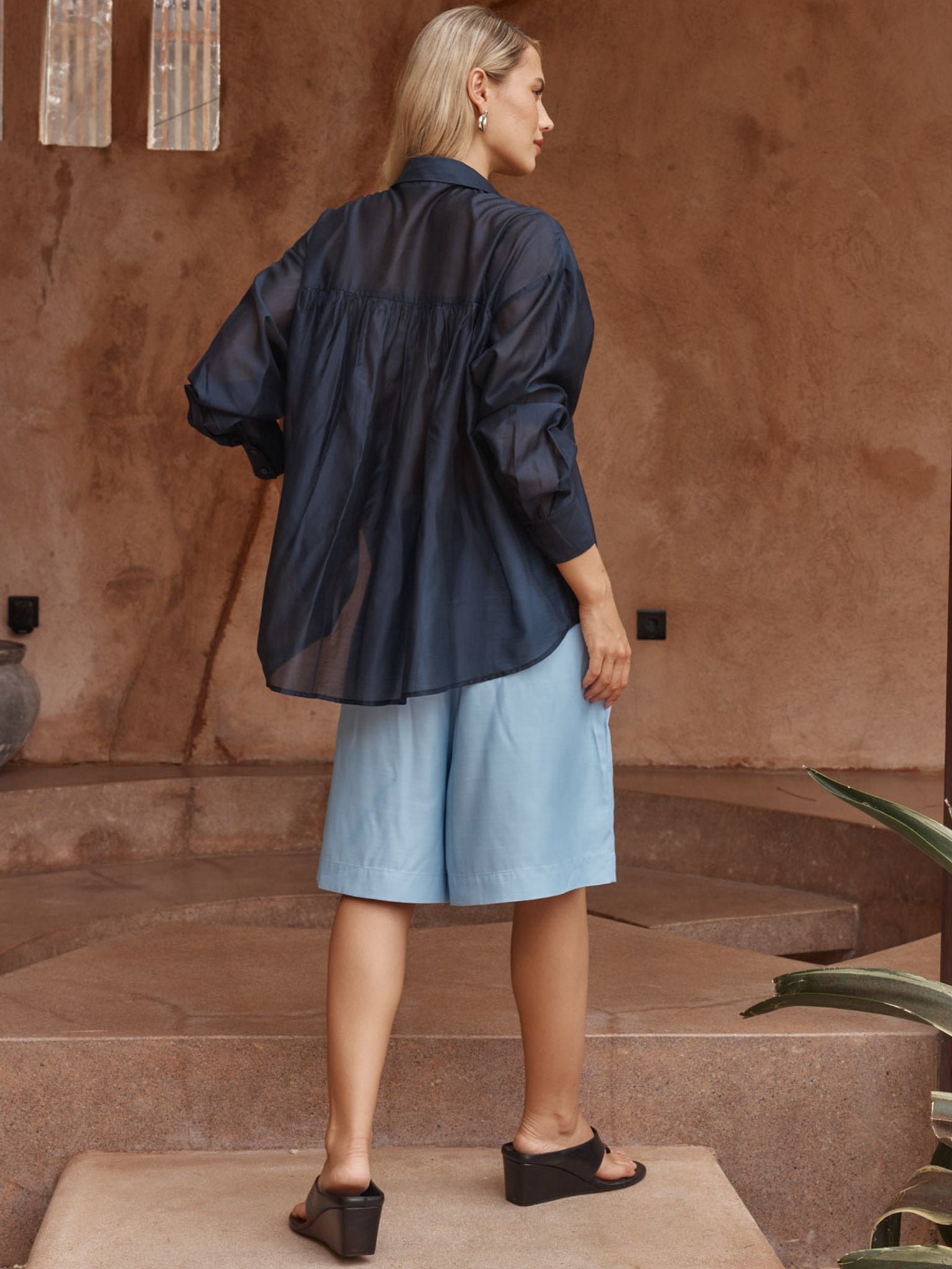 Val Oversized Shirt Navy