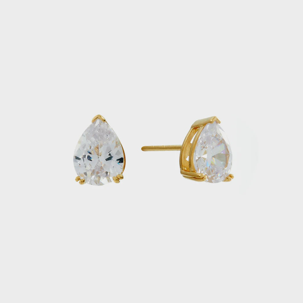 Libby Gold Teardrop Stud Earrings