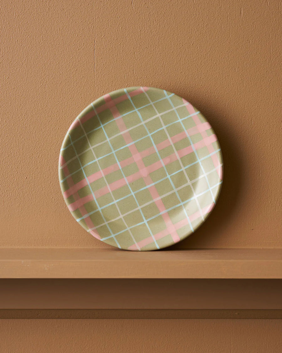 Sage & Blush Check Plate / Cat's Pyjamas