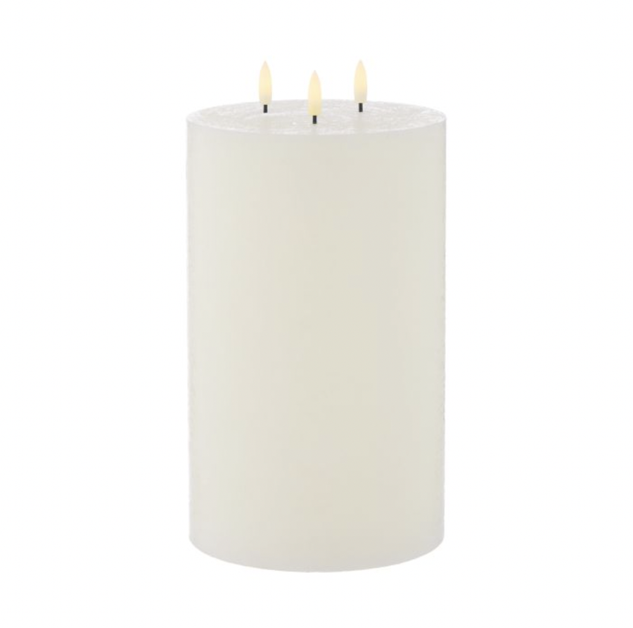 Hughe Flickering LED Pillar Candle - 25cm