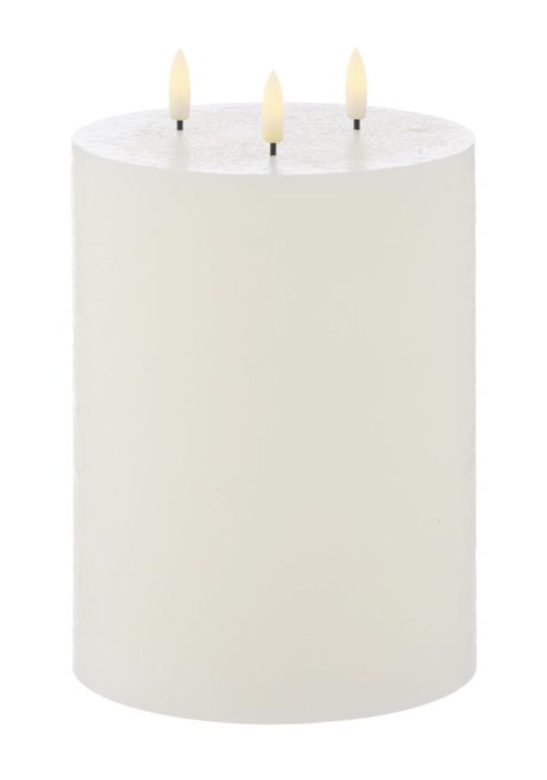 Hughe Flickering LED Pillar Candle - 20cm