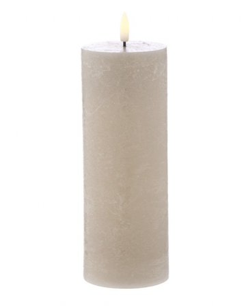 Hughe Flickering LED Candle -  Taupe 20cm