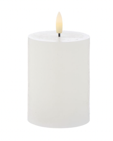 Hughe Flickering LED Candle - White 10cm