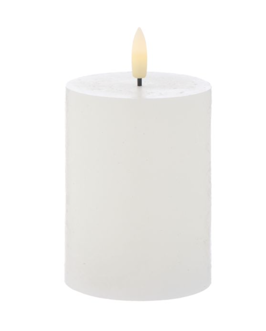 Hughe Flickering LED Candle - White 10cm