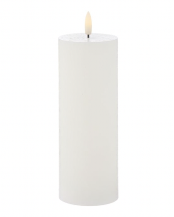 Hughe Flickering Candle - White 20cm
