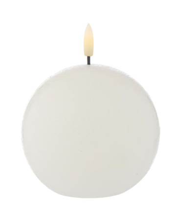 Hughe Flickering LED Spherical Candle - White