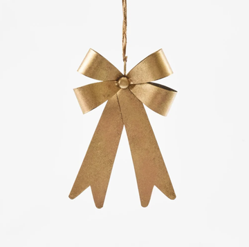 Brass Bow Tree Decoration
