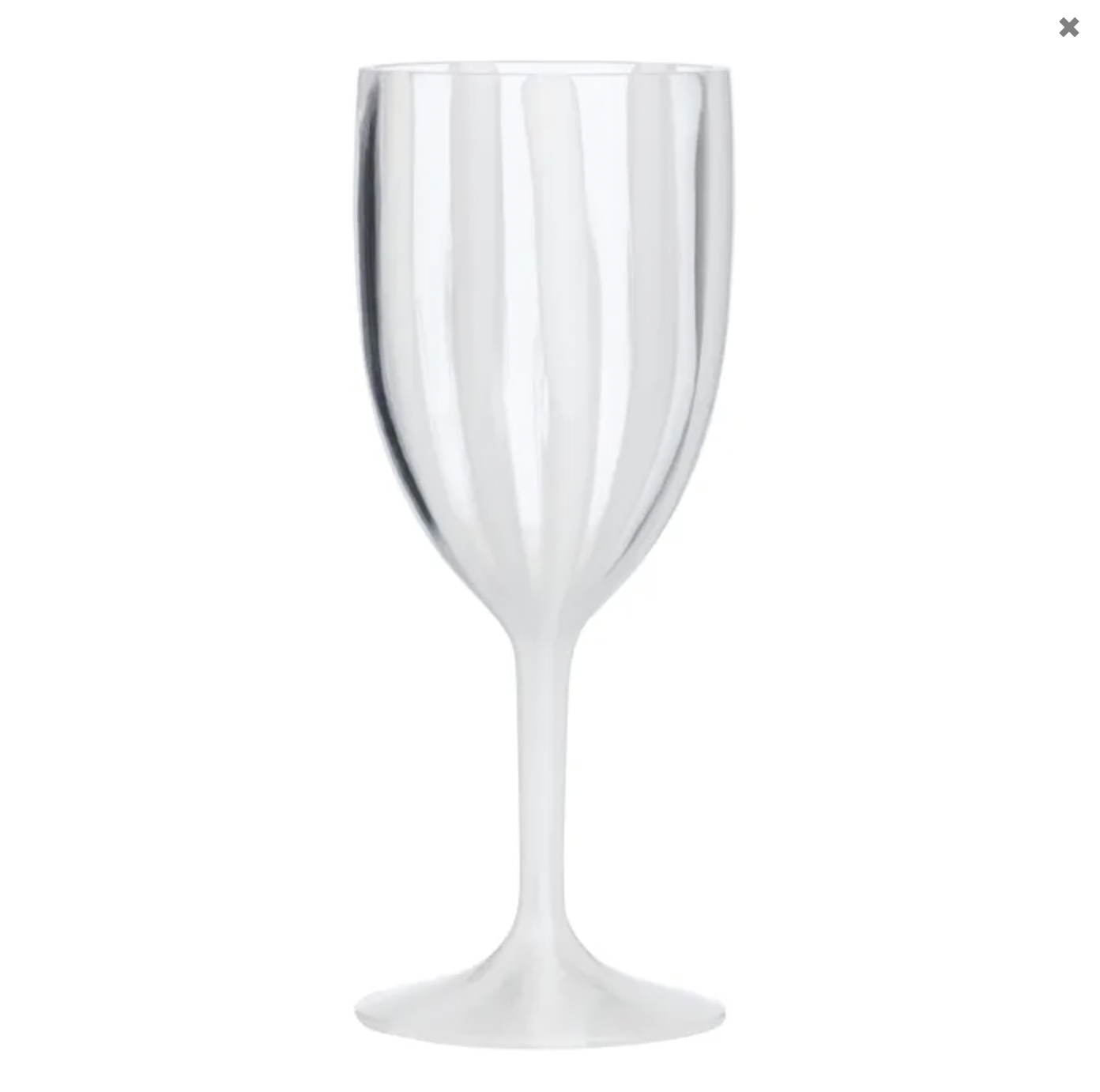 Cabana Acrylic Wine Glass White