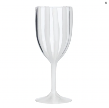 Cabana Acrylic Wine Glass White