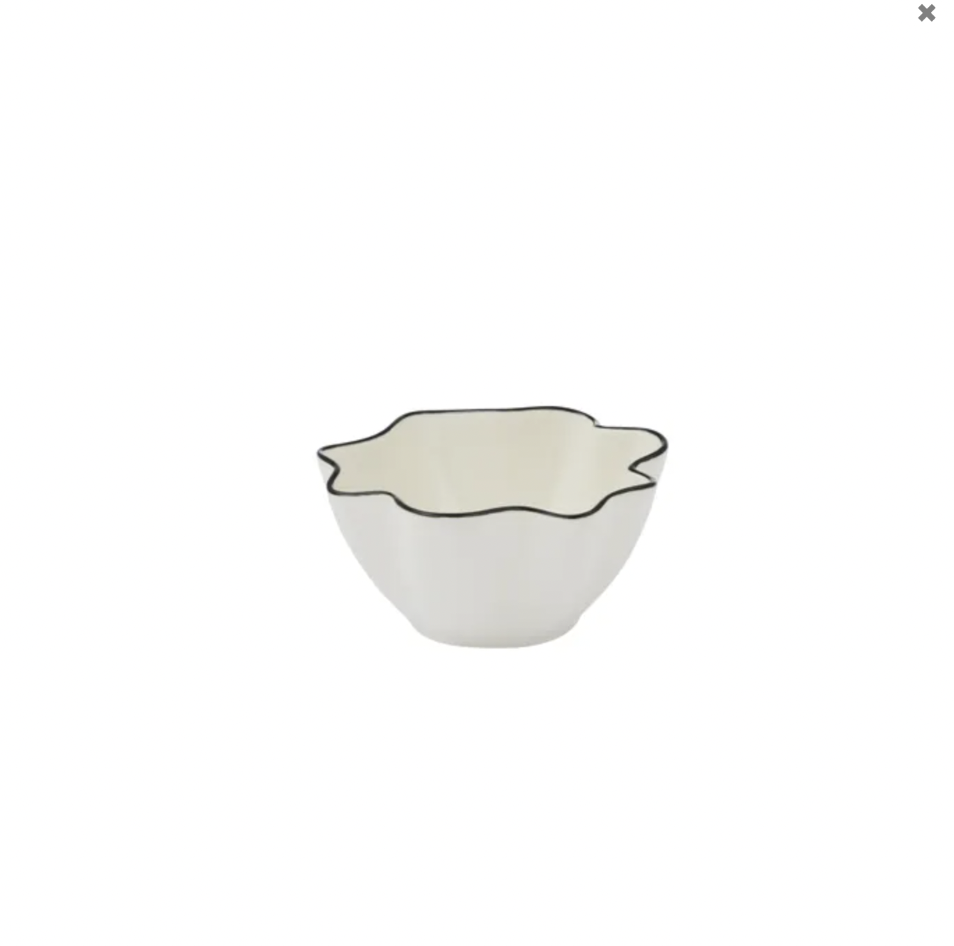 Winslow Ceramic Bowl  Small Ivory/Black