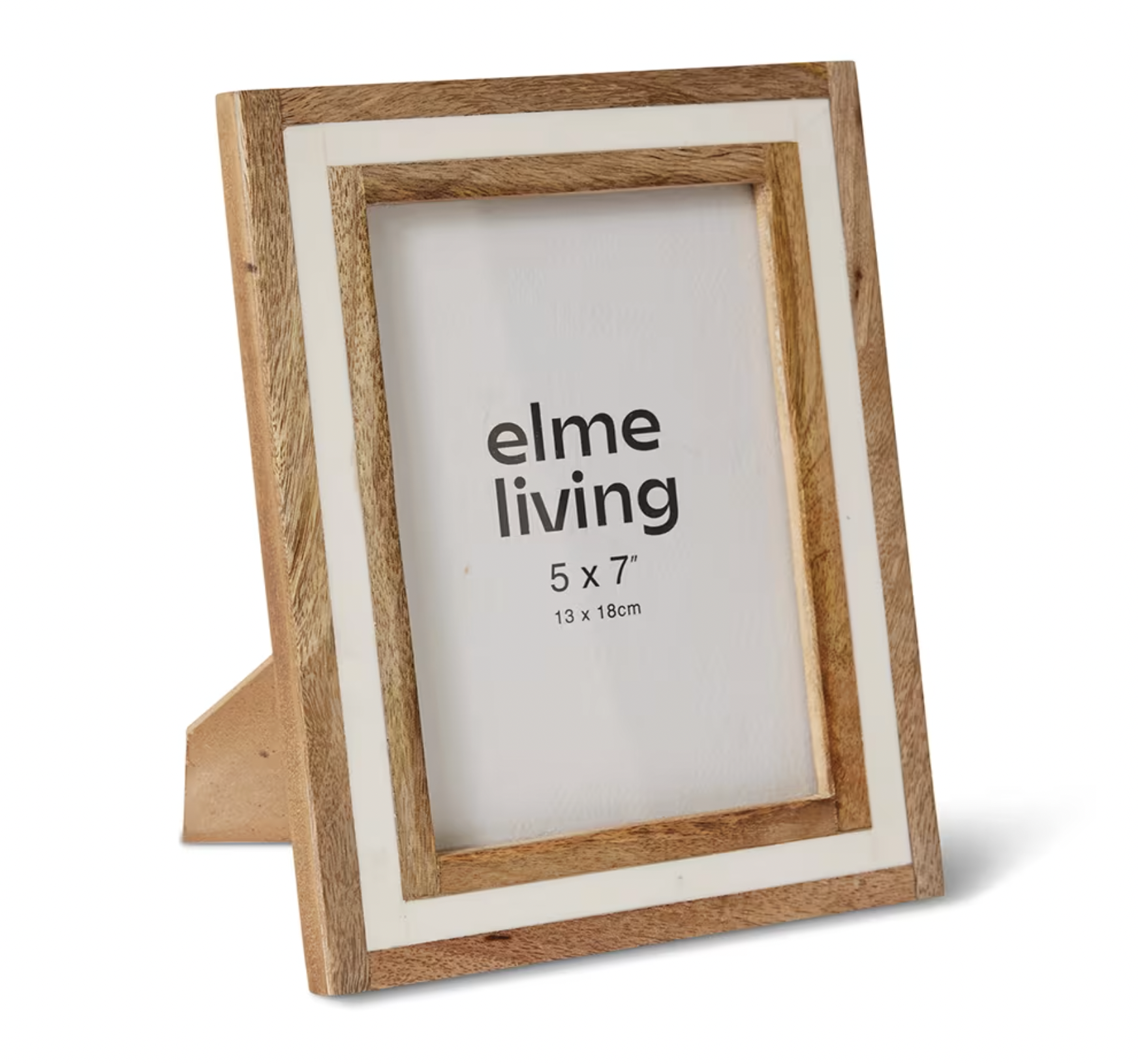 Pedro Photo Frame White/Natural Wood 5x7