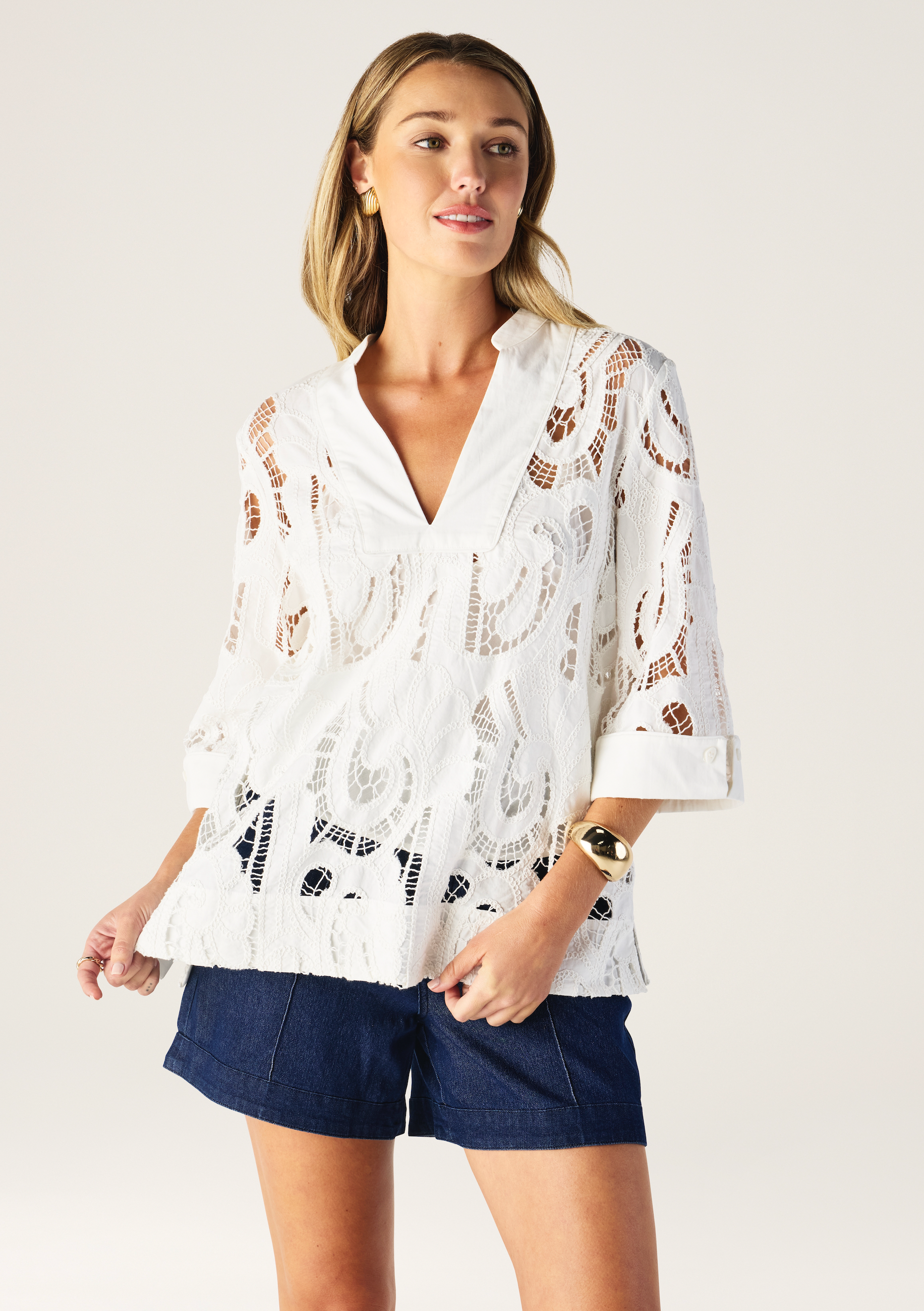 Marbella Tunic Top Bright White