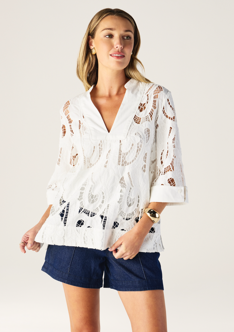Marbella Tunic Top Bright White