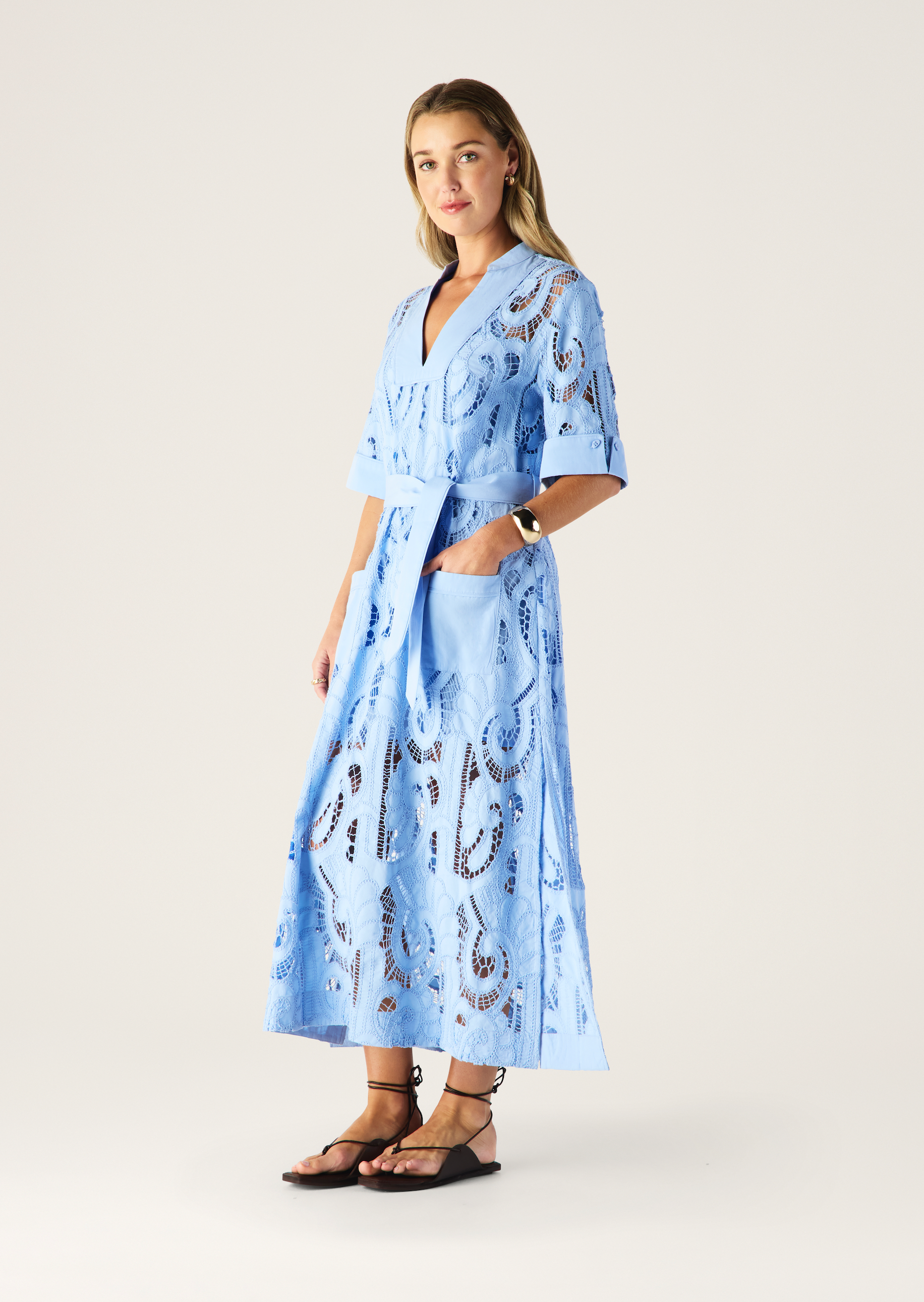 Marbella Shift Dress Cornflower Blue