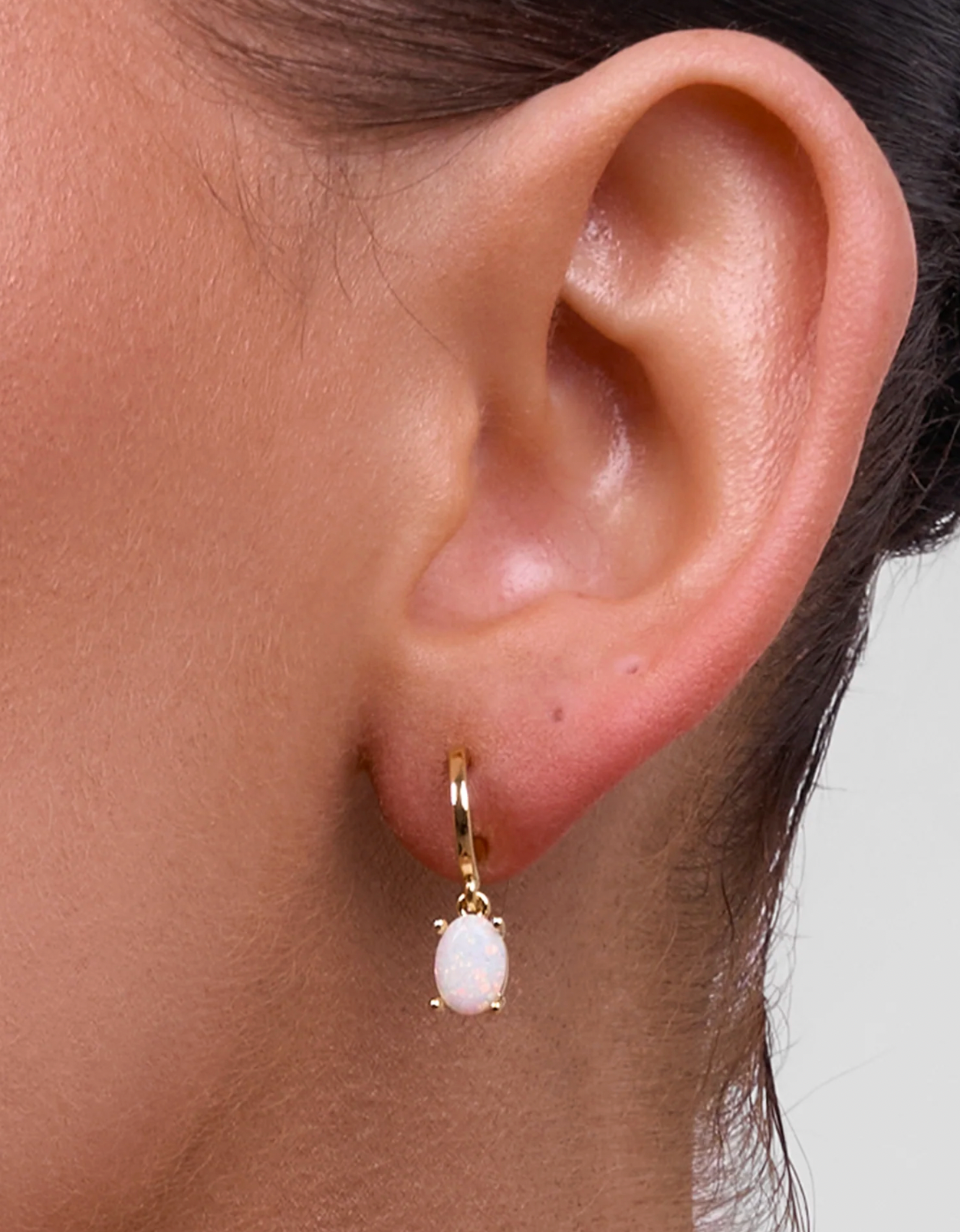 Emery Gold Opal Drop Earring