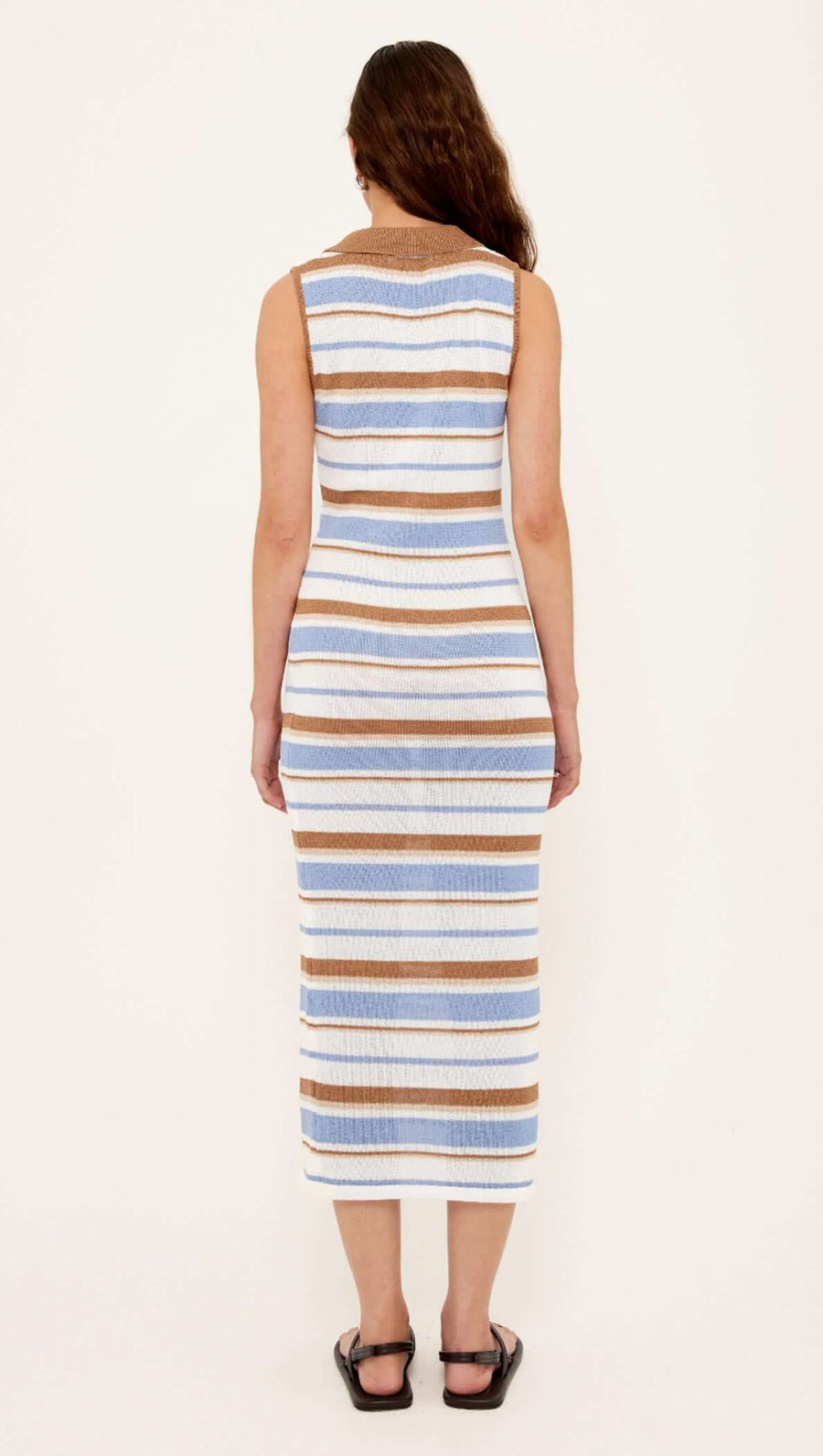 Belmare Striped Knit Midi Dress