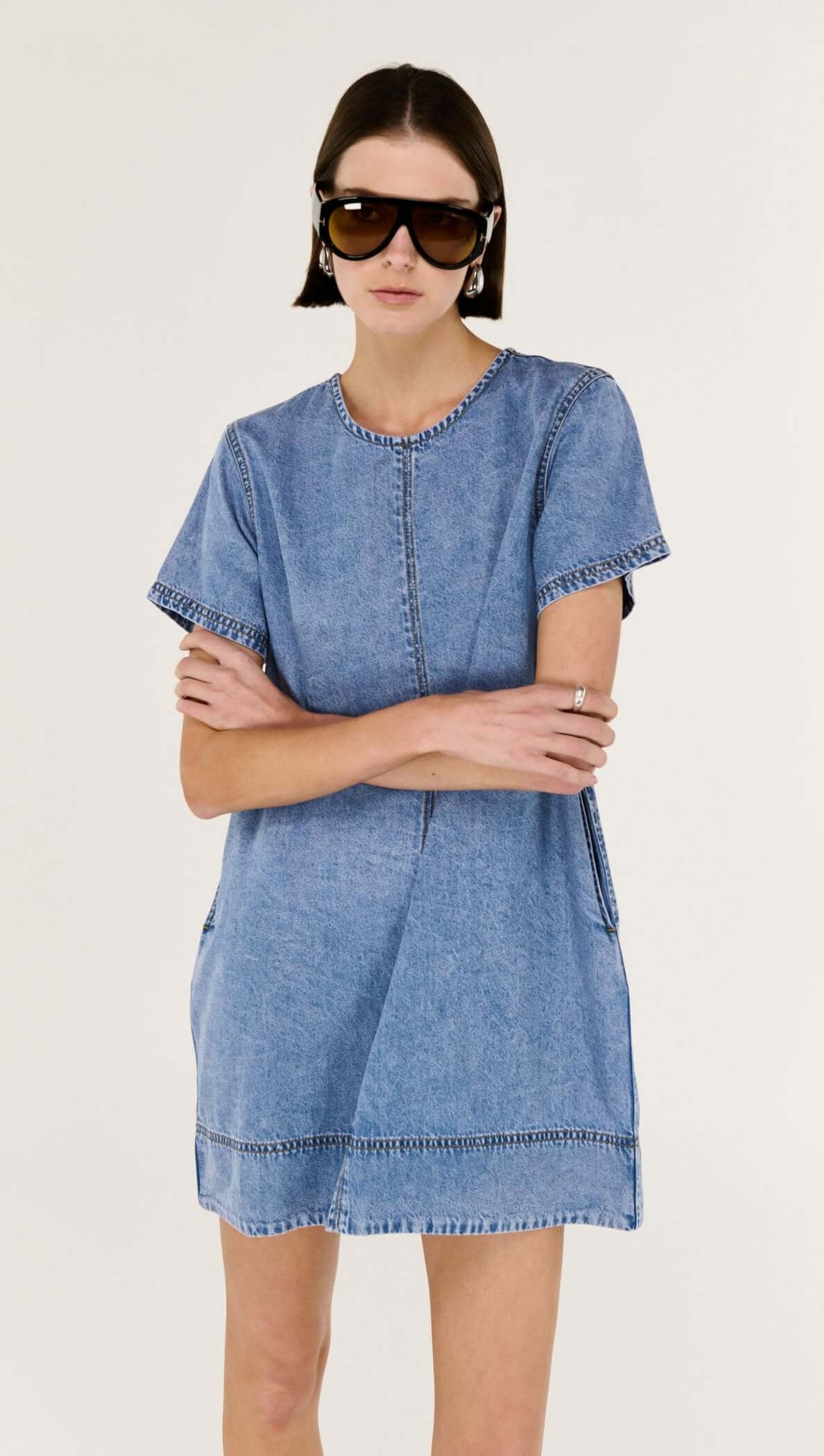 Rae Chambray Mini Dress