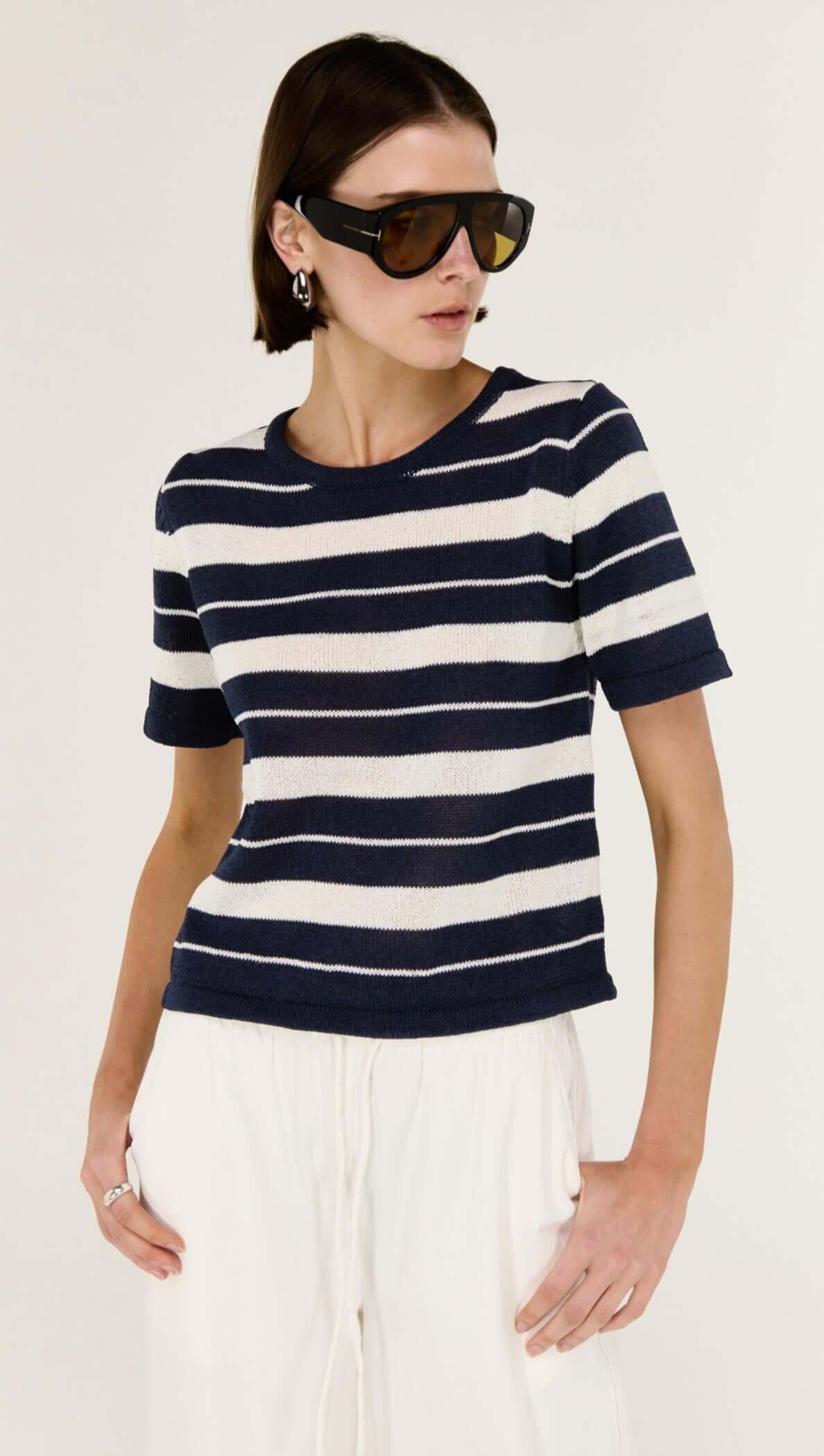 Rey Knit Tee Striped