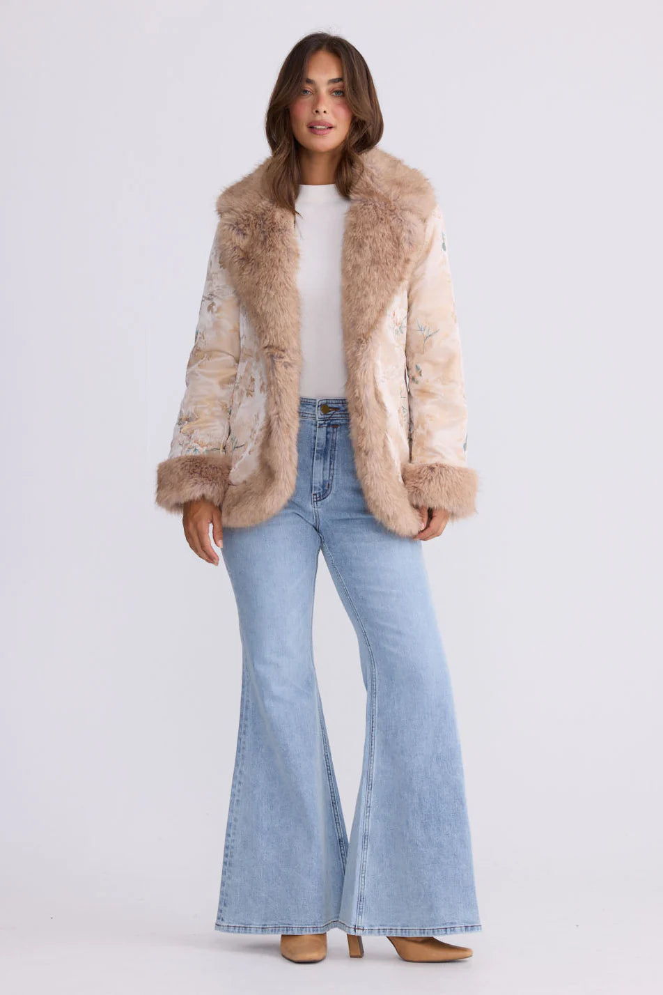 Gisele Fur Coat - Antique Floral