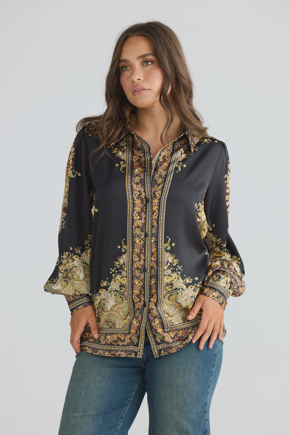 Rune Shirt Black Paisley
