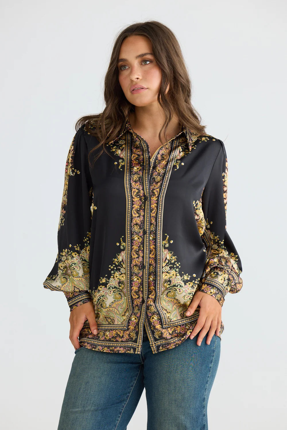 Rune Shirt Black Paisley