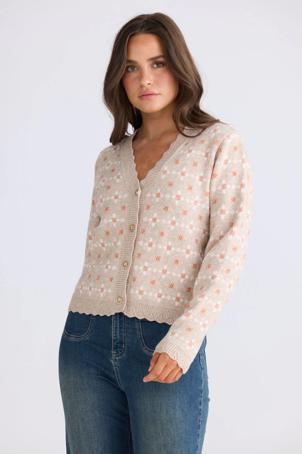 Prairie Cardi Daisy Beige