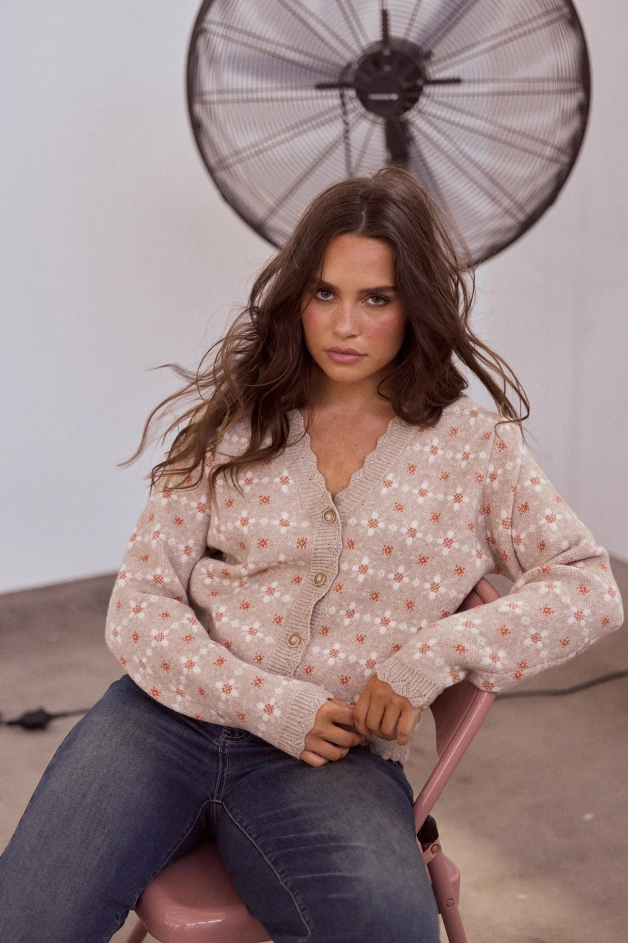 Prairie Cardi Daisy Beige