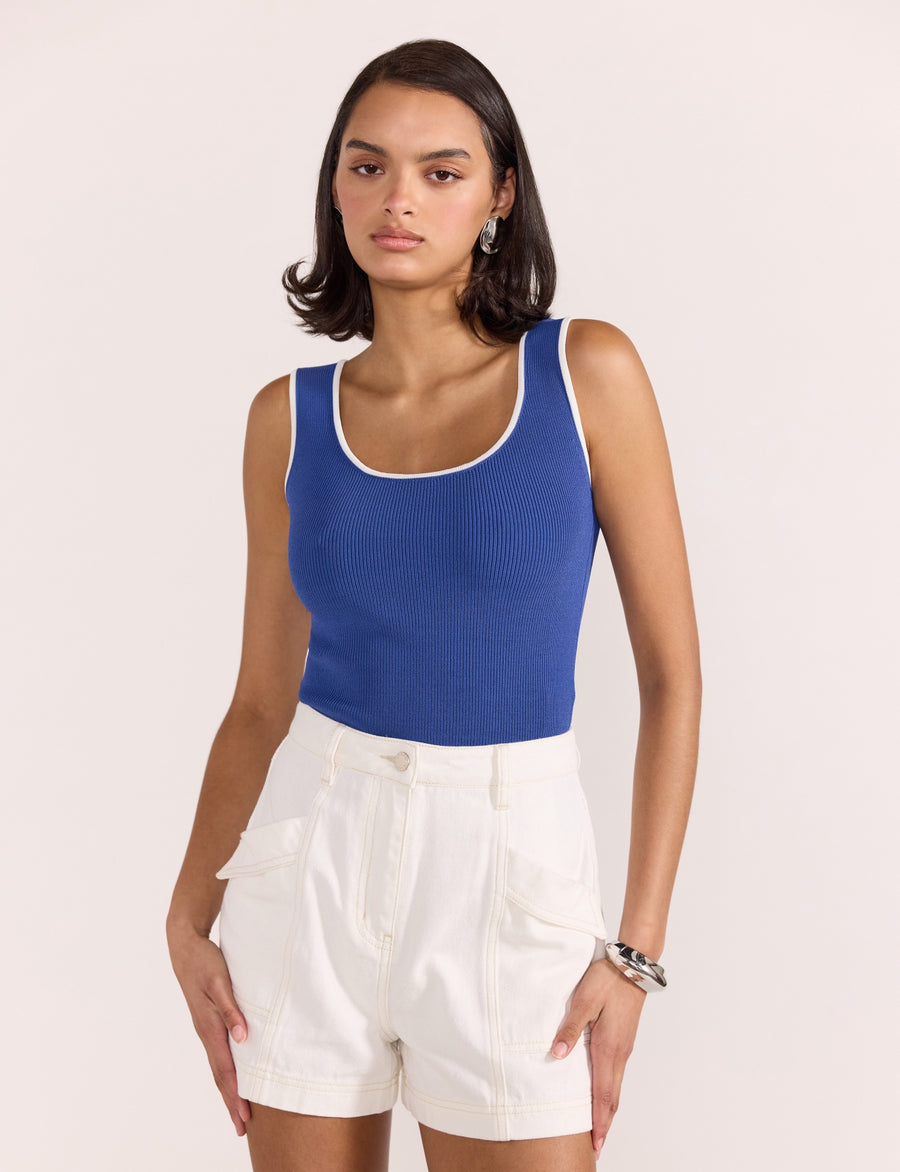 Thea Contrast Knit Tank