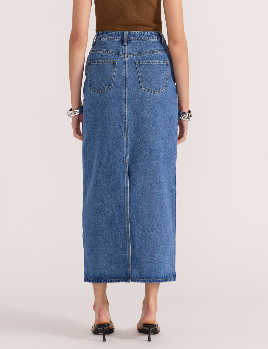 Alden Denim Maxi Skirt