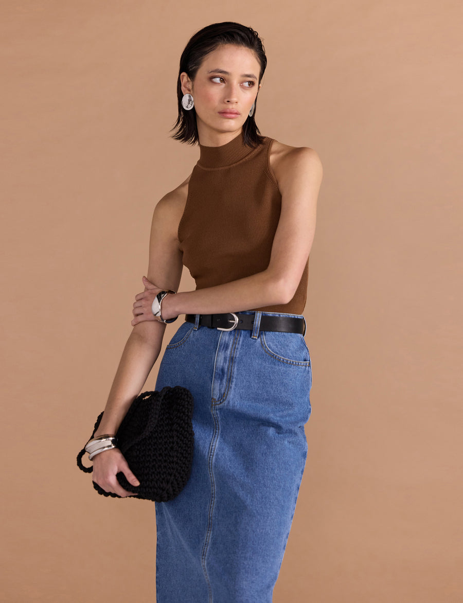 Alden Denim Maxi Skirt