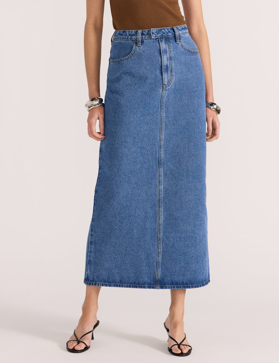 Alden Denim Maxi Skirt