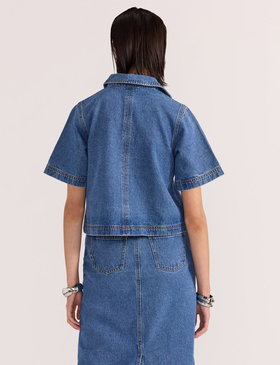 Alden Crop Denim Shirt