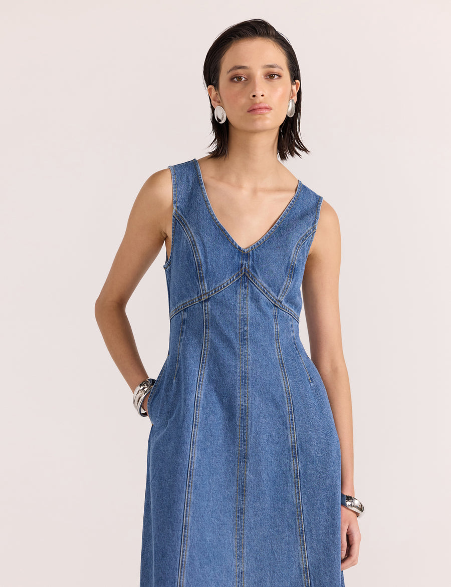 Alden Denim Midi Dress