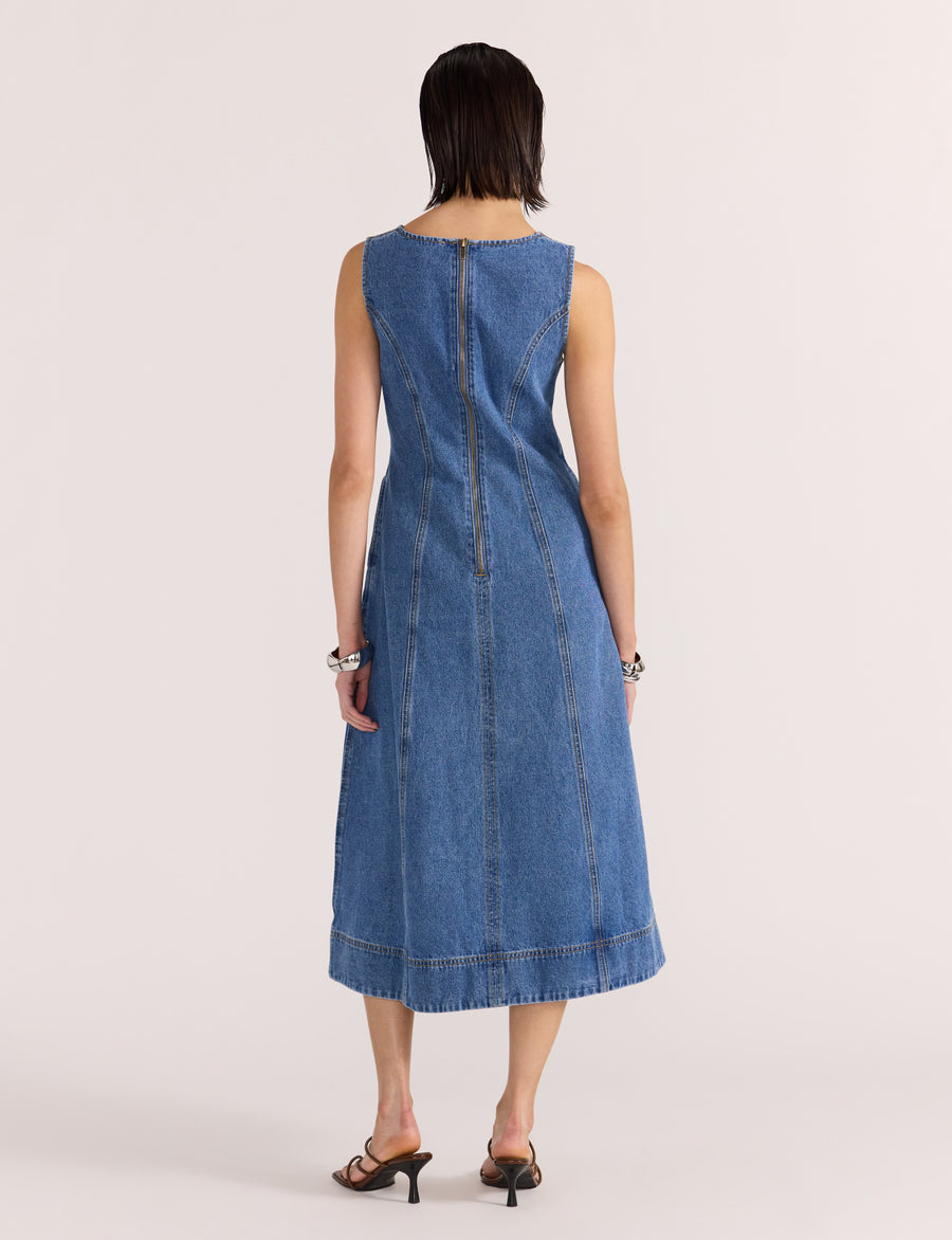 Alden Denim Midi Dress