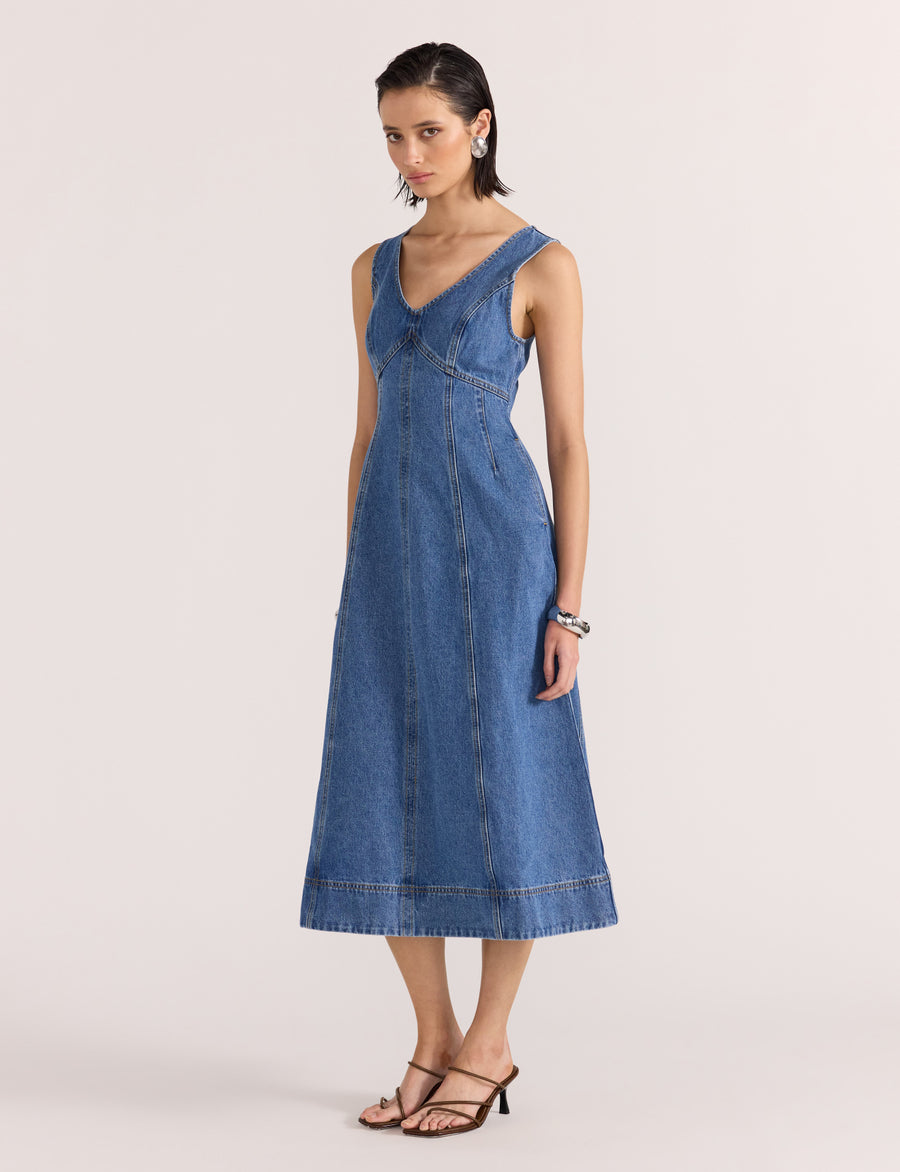 Alden Denim Midi Dress