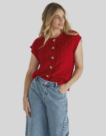 Zadie Vest - Poppy Red
