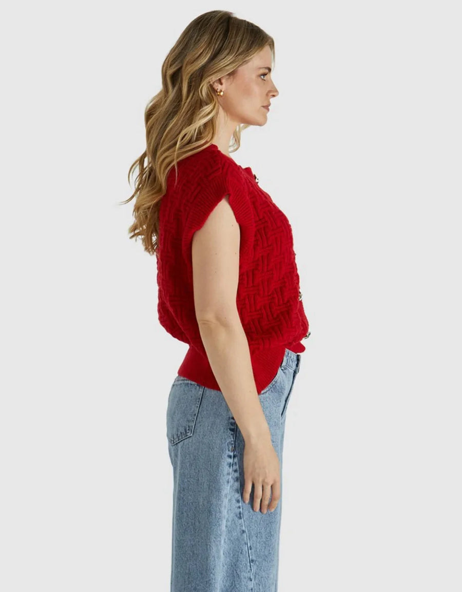 Zadie Vest - Poppy Red