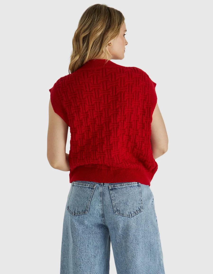 Zadie Vest - Poppy Red