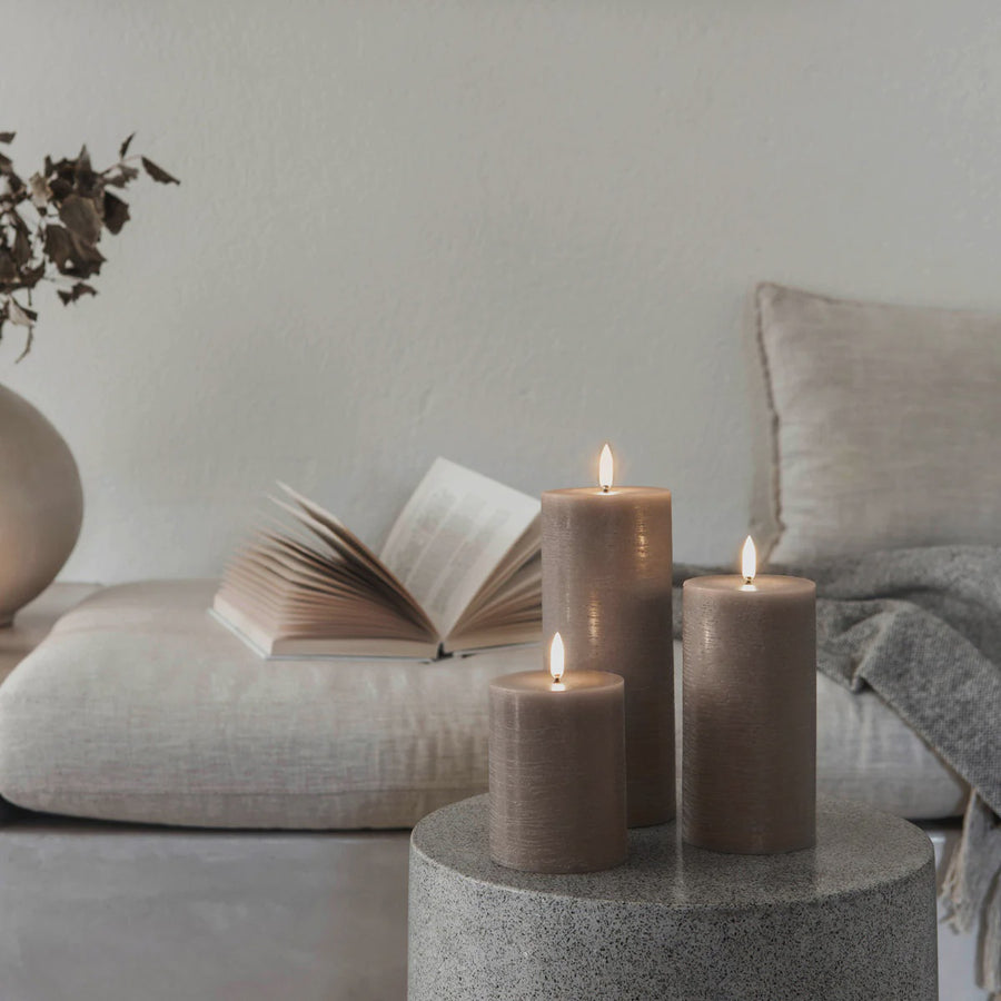 UYUNI Small Classic Pillar Candle - Sandstone