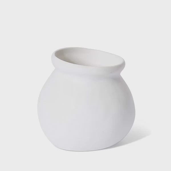 Nakano Small Round Vase White