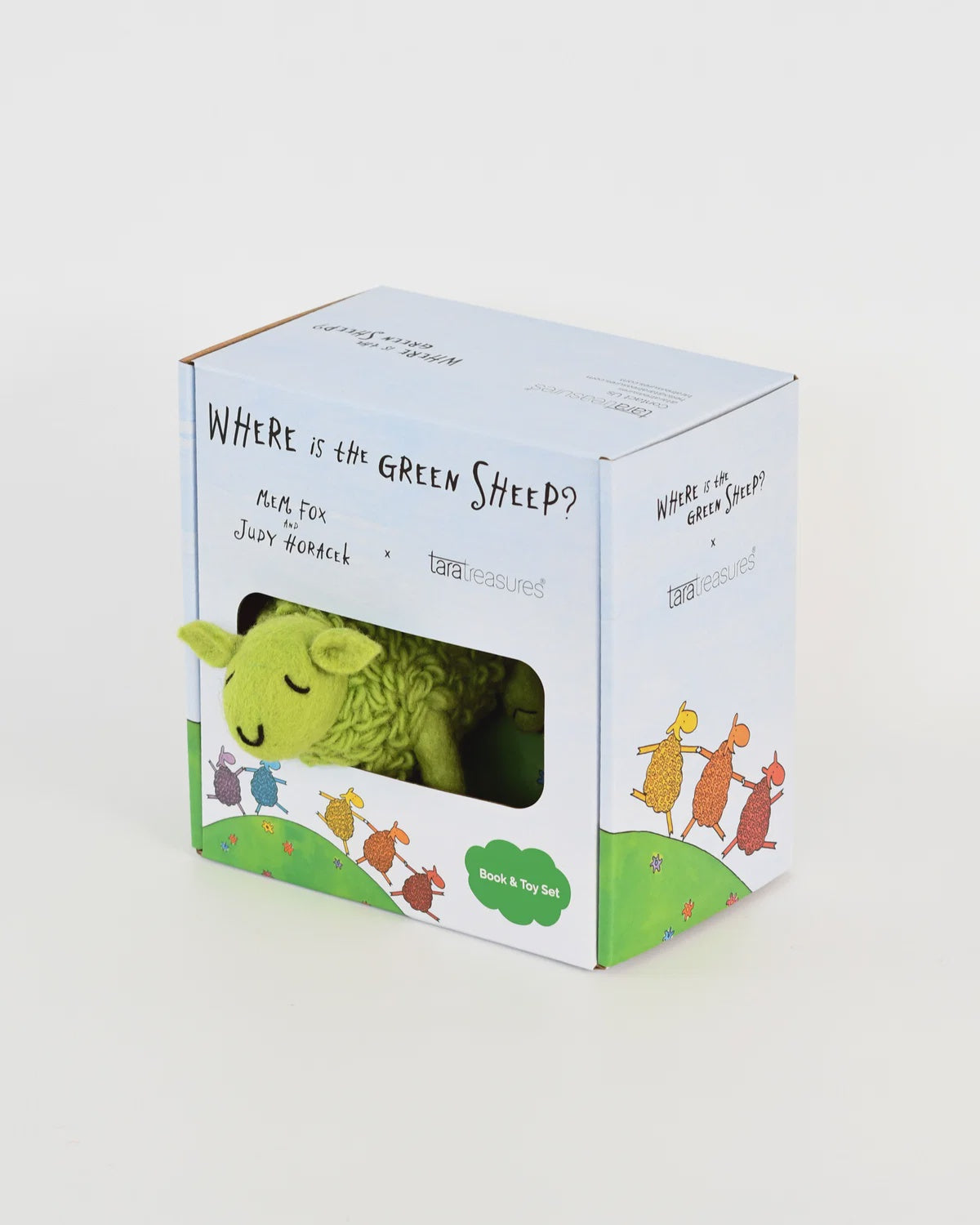 Where Is The Green Sheep? Large Green Sheep Toy and Book Set